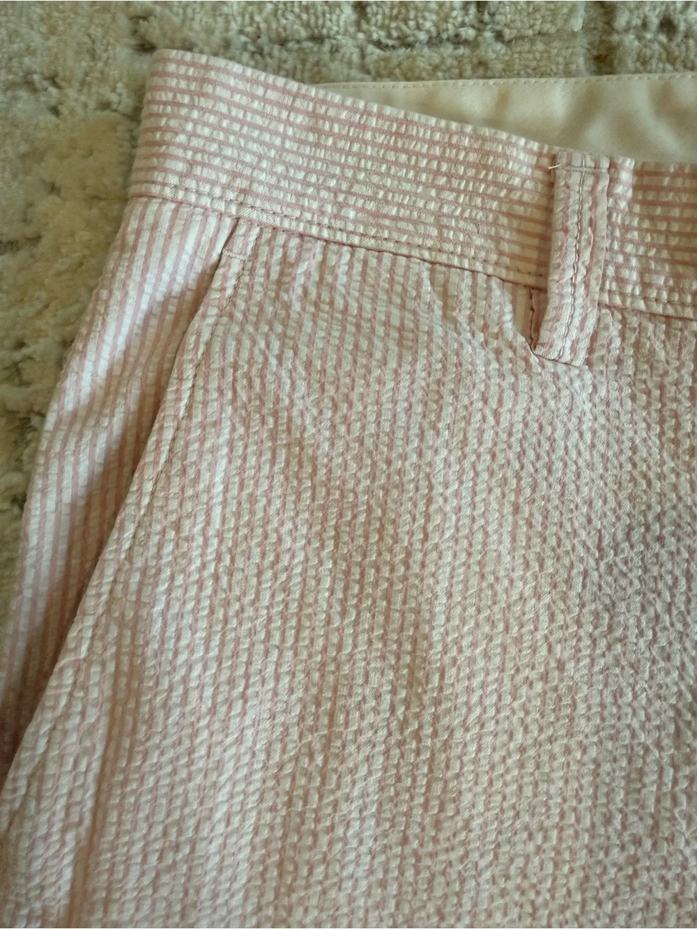 J.Crew Men's Pink Seersucker Shorts